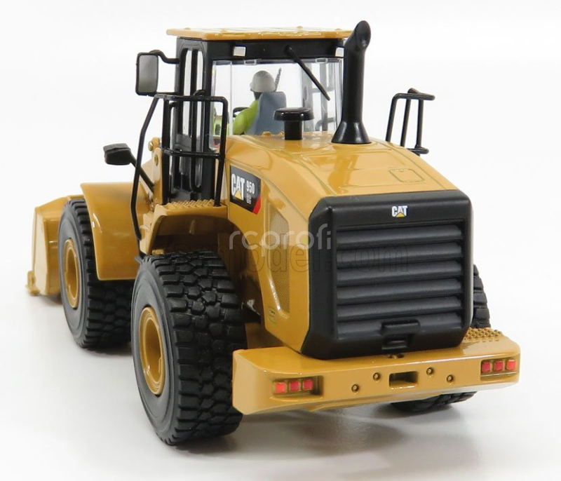 Dm-models Caterpillar Cat950gc Ruspa Gommata - Scraper Tractor Wheel Loader 1:50 Žlutá Černá