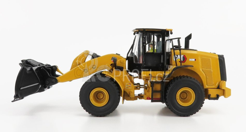 Dm-models Caterpillar Cat950m Ruspa Gommata - Scraper Tractor Wheel Loader 1:50 Žlutá Černá