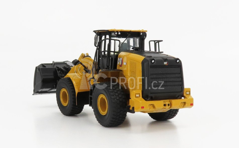 Dm-models Caterpillar Cat950m Ruspa Gommata - Scraper Tractor Wheel Loader 1:50 Žlutá Černá