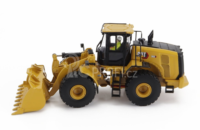 Dm-models Caterpillar Cat966 Ruspa Gommata - Scraper Tractor Wheel Loader 1:50 Žlutá Černá
