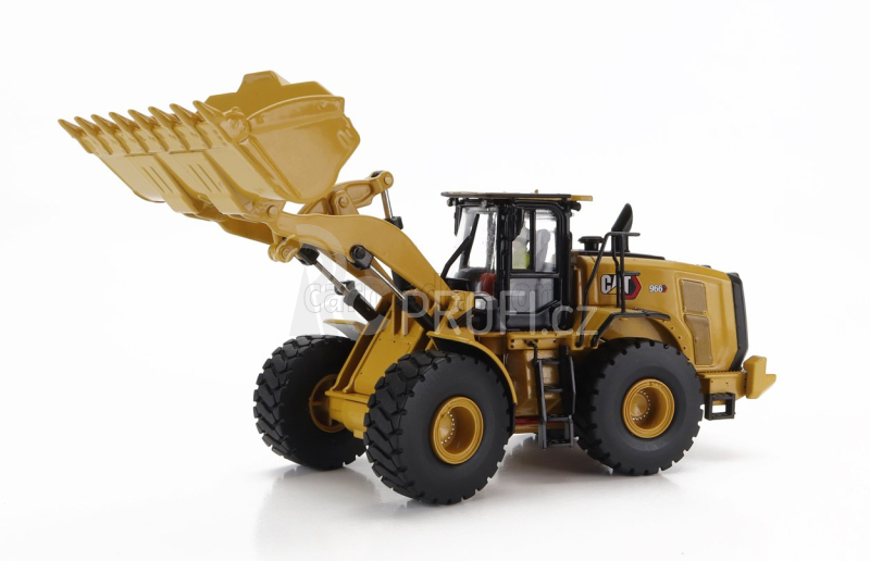 Dm-models Caterpillar Cat966 Ruspa Gommata - Scraper Tractor Wheel Loader 1:50 Žlutá Černá