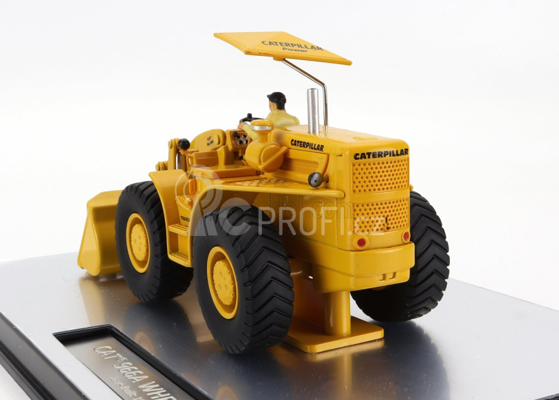 Dm-models Caterpillar Cat966a Ruspa Gommata - Scraper Tractor Wheel Loader 1:50 Žlutá Černá