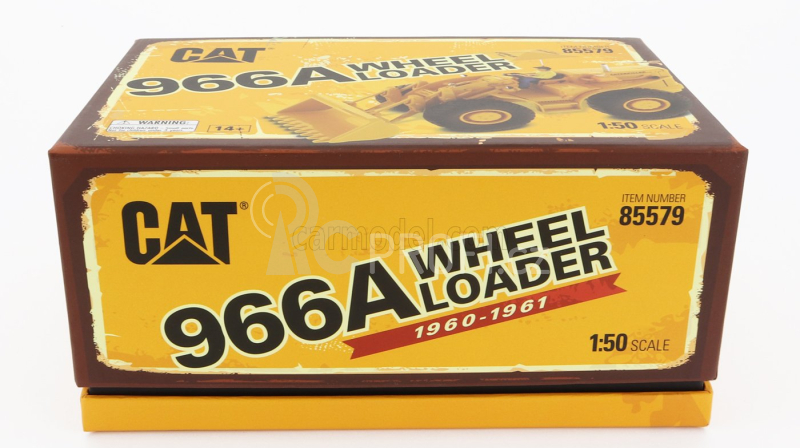 Dm-models Caterpillar Cat966a Ruspa Gommata - Scraper Tractor Wheel Loader 1:50 Žlutá Černá