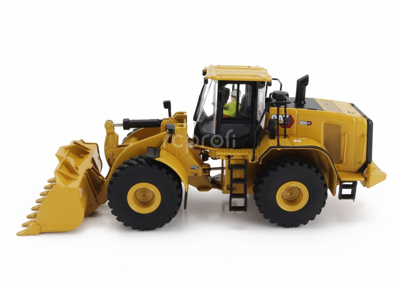 Dm-models Caterpillar Cat966gc Ruspa Gommata - Scraper Tractor Wheel Loader 1:50 Žlutá Černá