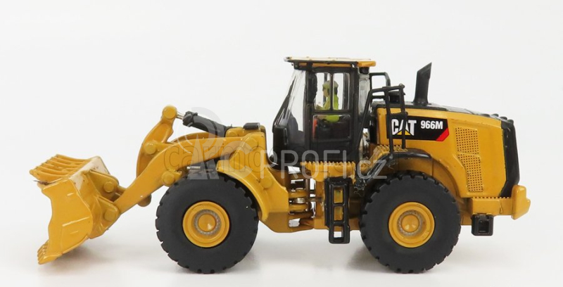 Dm-models Caterpillar Cat966m Ruspa Gommata - Scraper Tractor Wheel Loader 1:87 Žlutá Černá