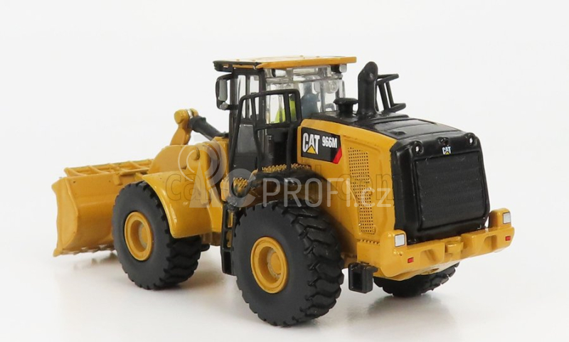 Dm-models Caterpillar Cat966m Ruspa Gommata - Scraper Tractor Wheel Loader 1:87 Žlutá Černá