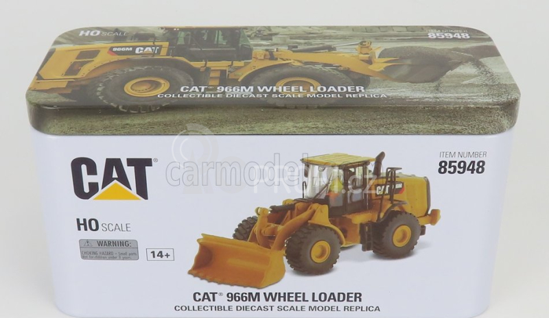 Dm-models Caterpillar Cat966m Ruspa Gommata - Scraper Tractor Wheel Loader 1:87 Žlutá Černá