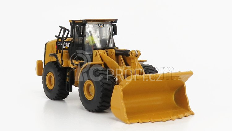 Dm-models Caterpillar Cat972m Ruspa Gommata - Scraper Tractor Wheel Loader 1:87 Žlutá Černá