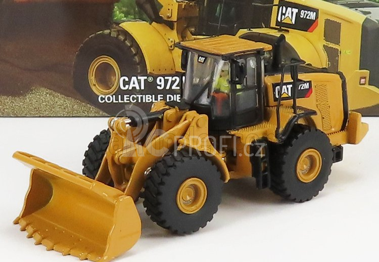 Dm-models Caterpillar Cat972m Ruspa Gommata - Scraper Tractor Wheel Loader 1:87 Žlutá Černá