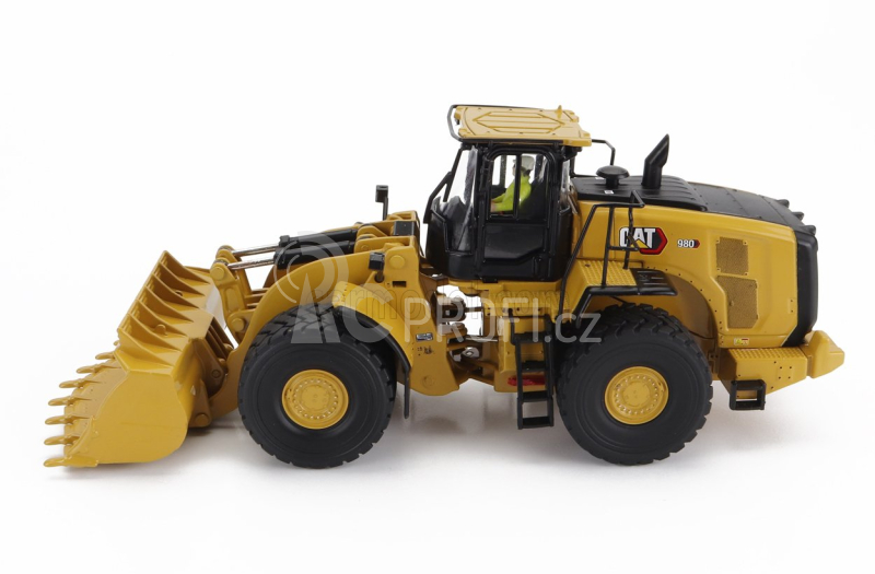 Dm-models Caterpillar Cat980 Ruspa Gommata - Scraper Tractor Wheel Loader 1:50 Žlutá Černá