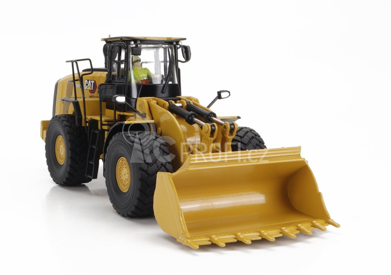Dm-models Caterpillar Cat980 Ruspa Gommata - Scraper Tractor Wheel Loader 1:50 Žlutá Černá