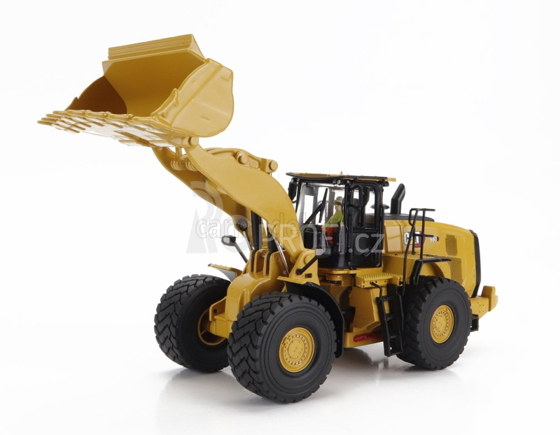 Dm-models Caterpillar Cat980 Ruspa Gommata - Scraper Tractor Wheel Loader 1:50 Žlutá Černá