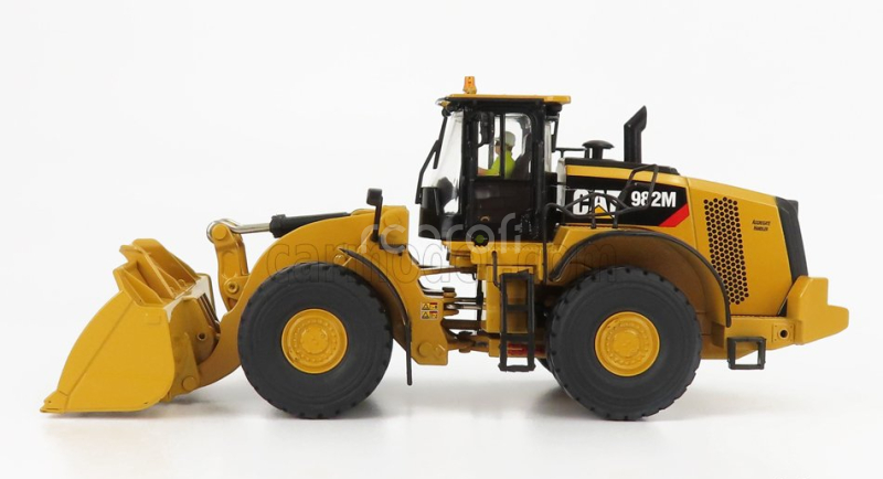 Dm-models Caterpillar Cat982m Ruspa Gommata - Scraper Tractor Wheel Loader 1:50 Žlutá Černá