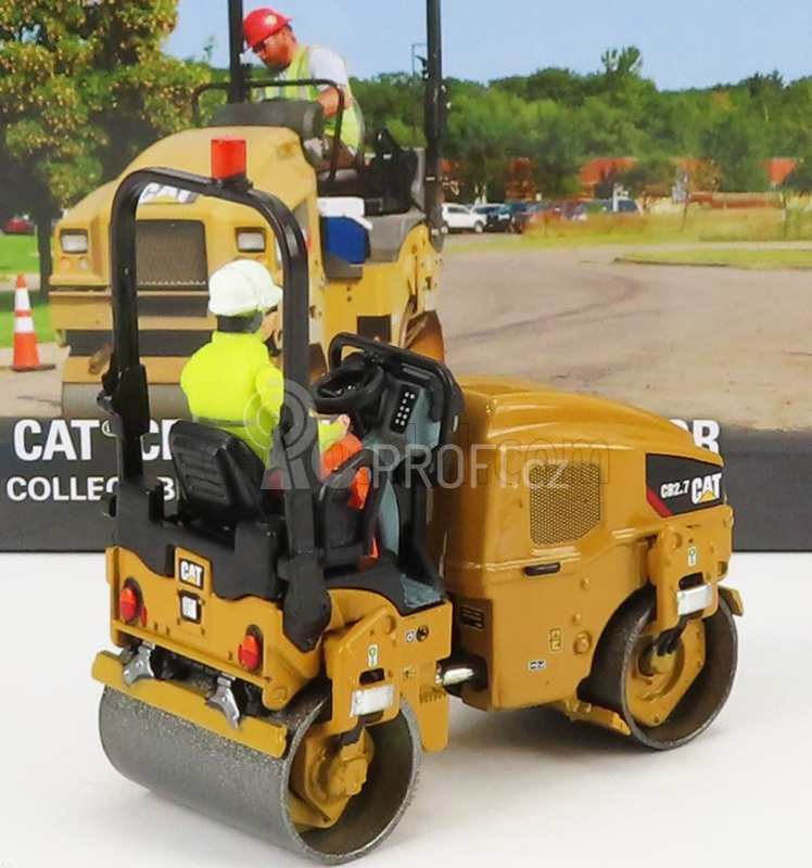 Dm-models Caterpillar Catcb2.7 Silniční válec 1:50, žlutá