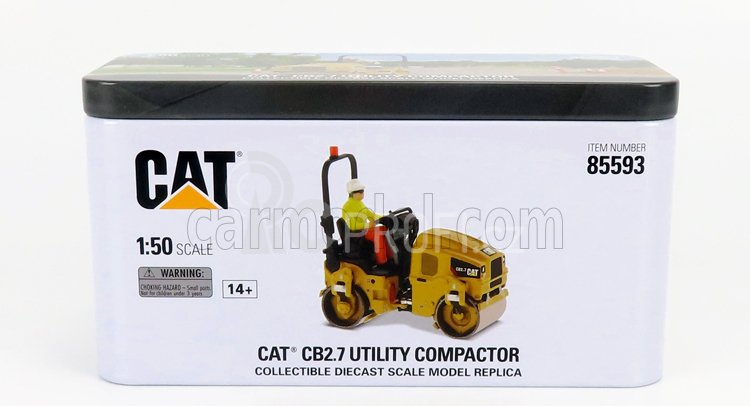 Dm-models Caterpillar Catcb2.7 Silniční válec 1:50, žlutá