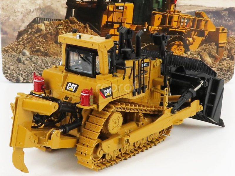 Dm-models Caterpillar Catd10t2 Ruspa Cingolata - Scraper Track Type Tractor 1:50 Žlutá Černá