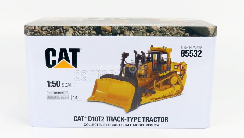 Dm-models Caterpillar Catd10t2 Ruspa Cingolata - Scraper Track Type Tractor 1:50 Žlutá Černá