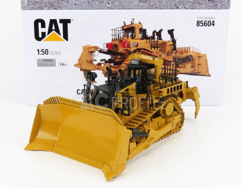 Dm-models Caterpillar Catd11 Dozer Ruspa Cingolata - Scraper Type Tractor 1:50 Žlutá Černá