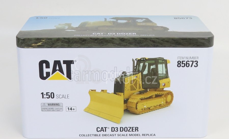 Dm-models Caterpillar Catd3 Dozer Ruspa Cingolata - Scraper Type Tractor 1:50 Žlutá Černá