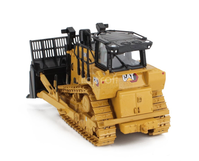 Dm-models Caterpillar Catd8 Ruspa Cingolata - Dozer Scraper Track Type Tractor - Waste Handler Configuration 1:50 Žlutá Černá