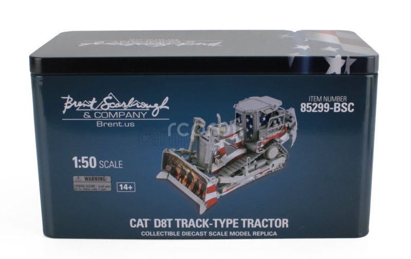 Dm-models Caterpillar Catd8t Ruspa Cingolata - Scraper Track Type Tractor 1:50 Šedá Bílá