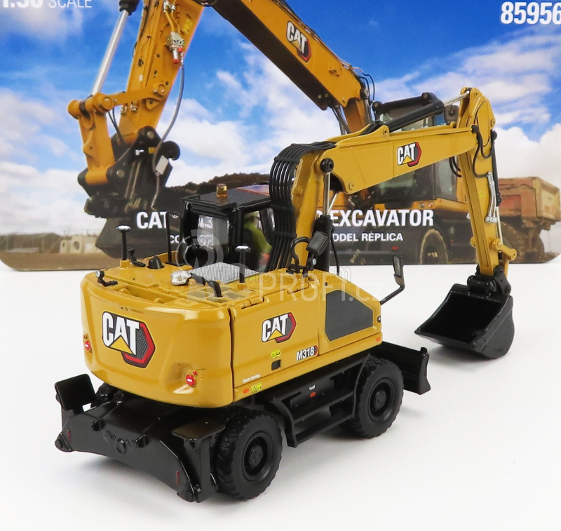 Dm-models Caterpillar Catm318 Kolový bagr 1:50, žlutá