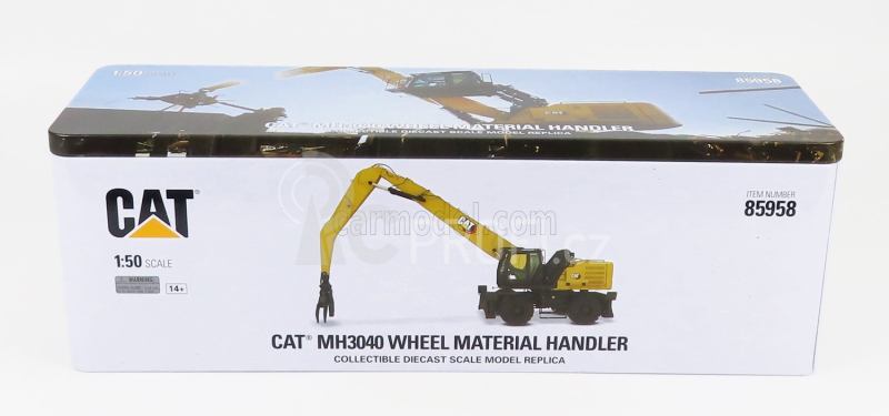 Dm-models Caterpillar Catmh3040 Kolový jeřáb s drapákem 1:50, žlutá