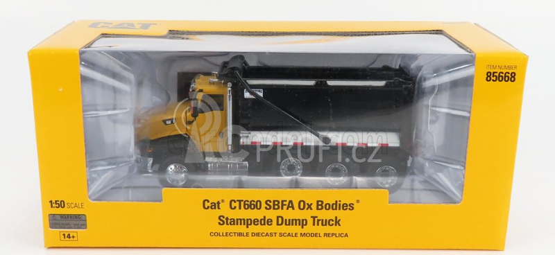 Dm-models Caterpillar Ct660 Cassone Ribaltabile 4-assi 2016 - Dump Truck 1:50 Žlutá Černá
