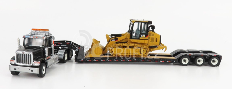 Dm-models Caterpillar International Hx520 Nákladní vůz s přívěsem + Pásový bagr 1:50