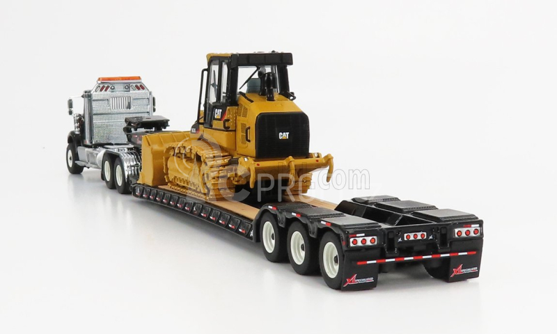 Dm-models Caterpillar International Hx520 Nákladní vůz s přívěsem + Pásový bagr 1:50
