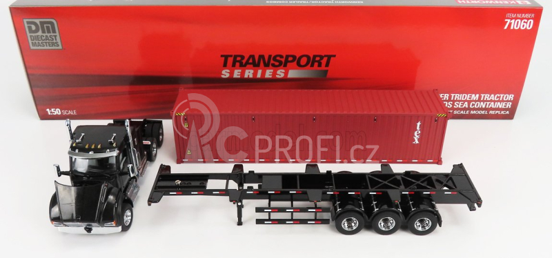 Dm-models Kenworth T880 Sbfa Truck Container 40 1990 1:50 Černá Hnědá