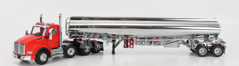 Dm-models Kenworth T880 Truck With Fd9300/dt-c4 Tanker Petroleum 1990 1:50 Červený Chrom