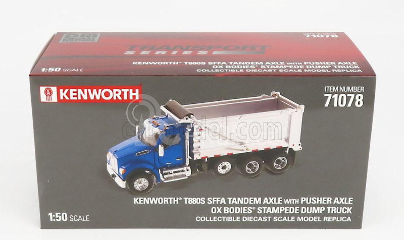 Dm-models Kenworth T880s Truck Cassone Ribaltabile 4-assi 1990 1:50 Blue