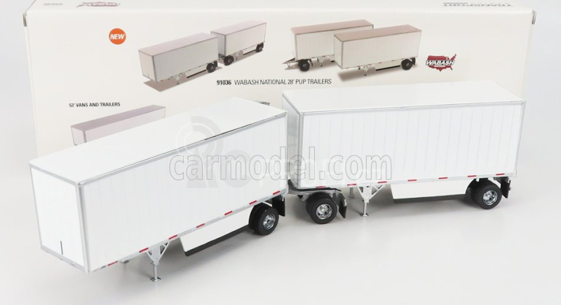 Dm-models Trailer Auto-articolato Wabash National 28' 1:50 Bílá