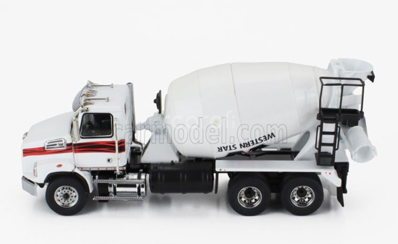 Dm-models Western star 4700 Sb Betoniera Tanker Cement Mixer Truck 3-assi 2018 1:50 Bílá
