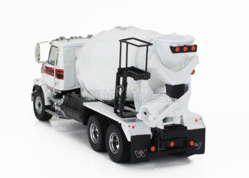 Dm-models Western star 4700 Sb Betoniera Tanker Cement Mixer Truck 3-assi 2018 1:50 Bílá