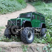 RC crawler Double E Defender, zelená + náhradní baterie