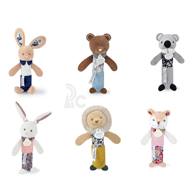 Doudou Chrastítko pískací 17 cm 1 ks