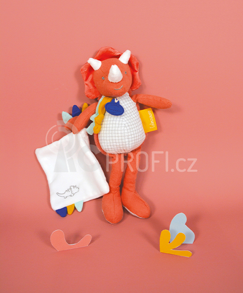 Doudou Dárková sada - dinosaurus s dečkou 25 cm