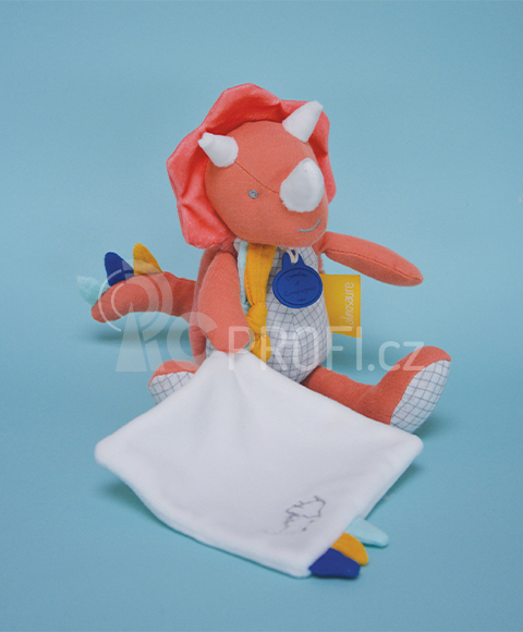 Doudou Dárková sada - dinosaurus s dečkou 25 cm