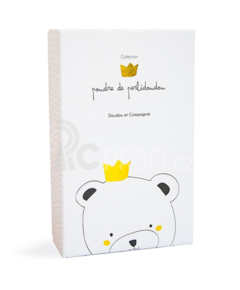 Doudou Dárková sada - medvídek malý král 25 cm
