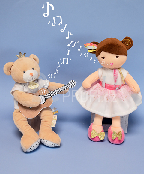 Doudou Dárková sada - medvídek malý král 25 cm