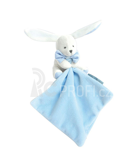 Doudou Dárková sada modrá - králíček s muchláčkem 10 cm