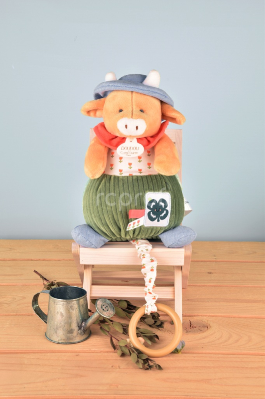 Doudou Dárková sada Plyšová kravička Aneth hrající melodii 20 cm