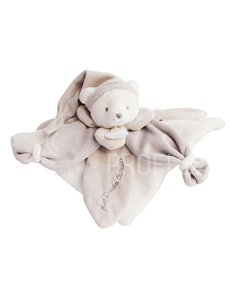 Doudou Dárková sada - plyšový usínáček béžový medvídek 24 cm