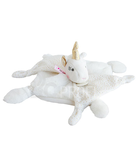 Doudou Dárková sada - plyšový usínáček jednorožec  22 cm