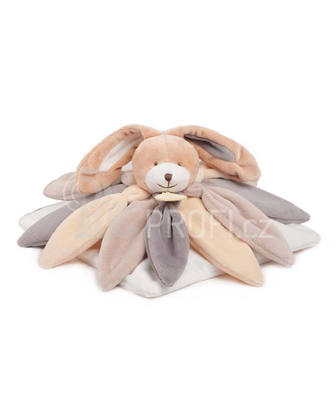 Doudou Dárková sada - plyšový usínáček králíček hnědý 28 cm