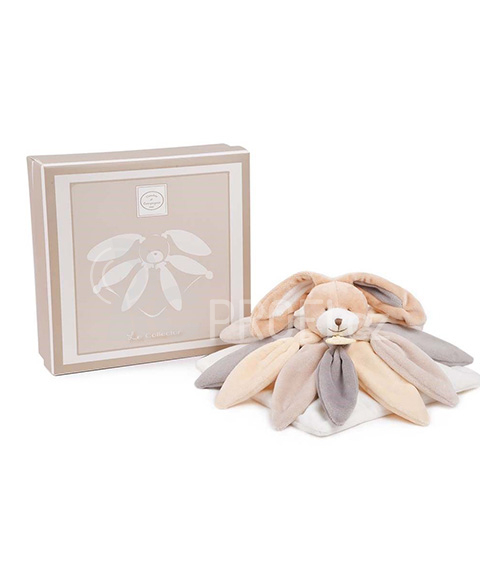 Doudou Dárková sada - plyšový usínáček králíček hnědý 28 cm