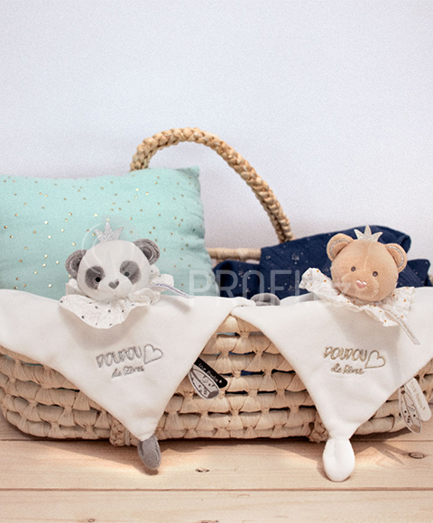Doudou Dárková sada - plyšový usínáček panda 20 cm