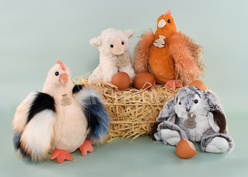 Doudou Histoire d´Ours Plyšová slepička zrzavá 20 cm